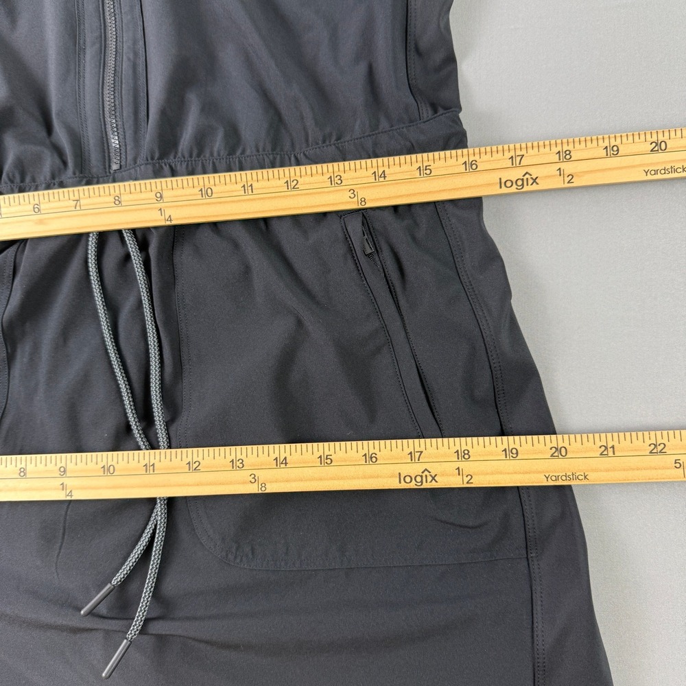 Athleta Expedition Skort Mini Dress Black Sleeveless Half Zip Active Womens 10 - Picture 11 of 16